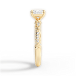 Gloria Princess Cut Lab Grown Diamond 18Kt Yellow Gold Engagement Ring - View 2