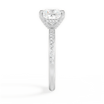 Janice Princess Cut Lab Grown Diamond 18Kt White Gold Engagement Ring - View 4