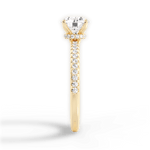 Giselle Round Cut Lab Grown Diamond 18Kt Yellow Gold Engagement Ring - View 2