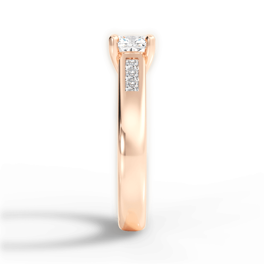 Brittany Cushion Cut Lab Grown Diamond 18Kt Rose Gold Engagement Ring - View 2
