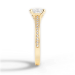 Donna Princess Cut Lab Grown Diamond 18Kt Yellow Gold Engagement Ring - View 2