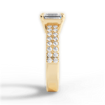 Kayla Emerald Cut Lab Grown Diamond 18Kt Yellow Gold Engagement Ring - View 4