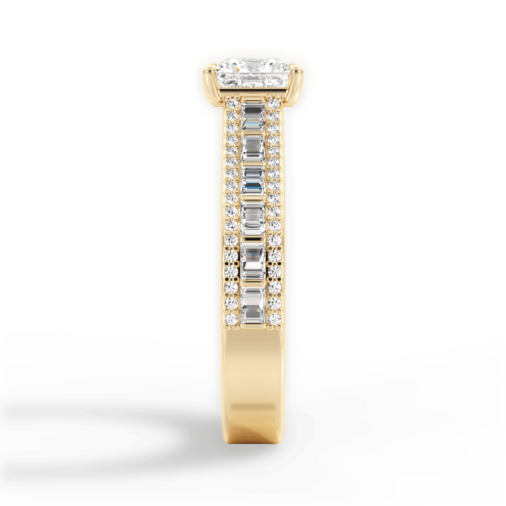 Lynn Princess Cut Lab Grown Diamond 18Kt Yellow Gold Engagement Ring - View 4
