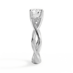 Aubrey Round Cut Lab Grown Diamond 14Kt White Gold Engagement Ring - View 4