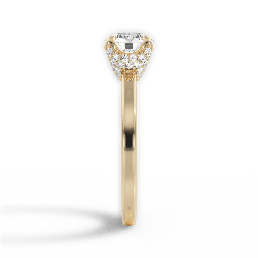 Gemma Round Cut Lab Grown Diamond 18Kt Yellow Gold Engagement Ring - View 2