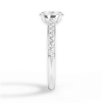 Elizabeth Oval Cut Lab Grown Diamond 18Kt White Gold Engagement Ring - View 3