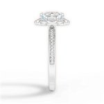 Hayley Asscher Cut Lab Grown Diamond Platinum Engagement Ring - View 4