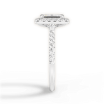 Ingrid Emerald Cut Lab Grown Diamond 18Kt White Gold Engagement Ring - View 3