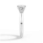 Emily Princess Cut Lab Grown Diamond 18Kt White Gold Engagement Ring - View 3