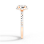 Isabella Oval Cut Lab Grown Diamond 18Kt Rose Gold Engagement Ring - View 2