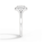 Geneva Princess Cut Lab Grown Diamond 18Kt White Gold Engagement Ring - View 3