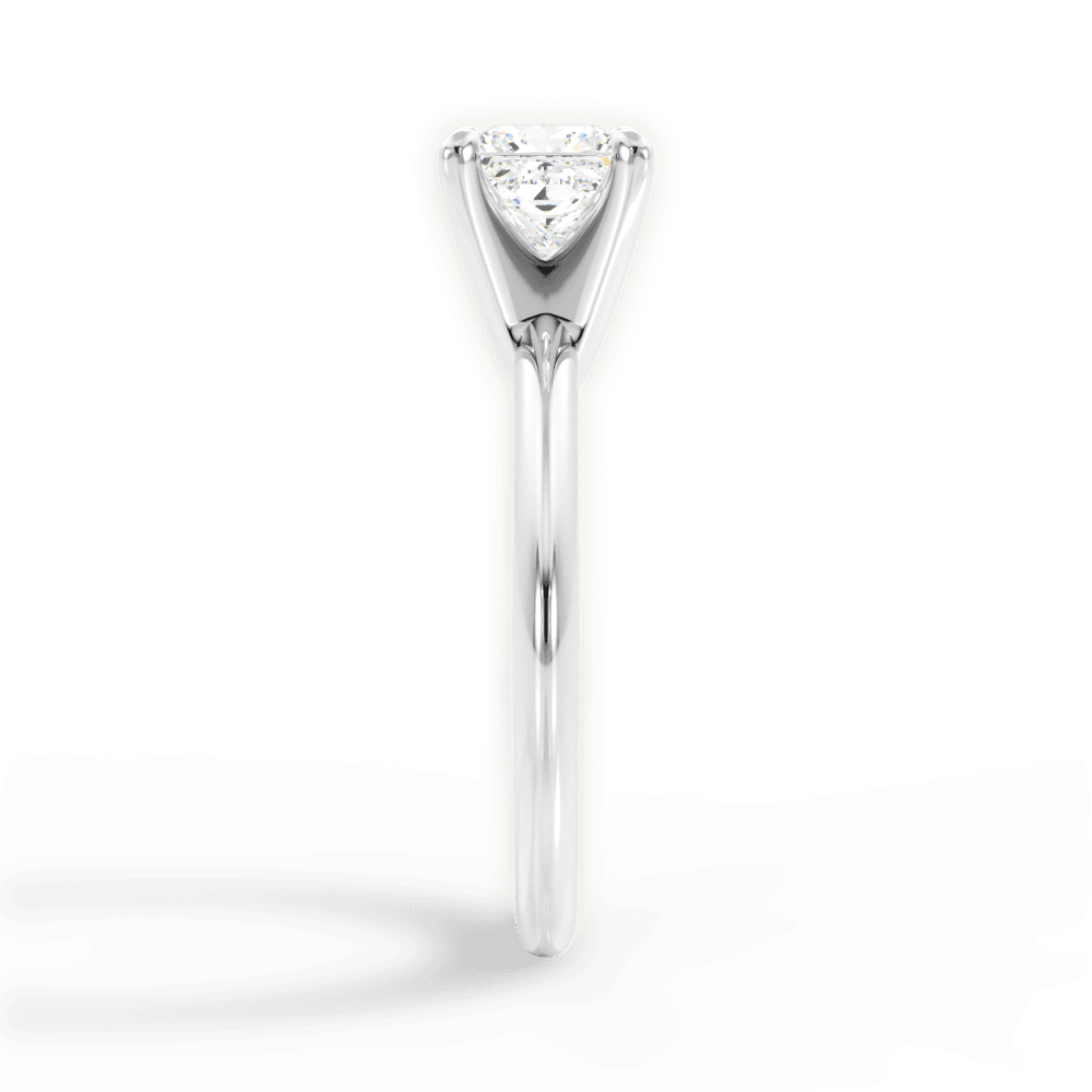 Alicia Princess Cut Lab Grown Diamond 18Kt White Gold Engagement Ring - View 4