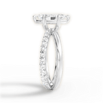 Jennifer Marquise Cut Lab Grown Diamond Platinum Engagement Ring - View 4