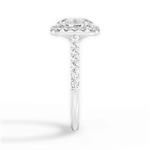 Leah Oval Cut Lab Grown Diamond 14Kt White Gold Engagement Ring - View 4