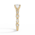 Edith Asscher Cut Lab Grown Diamond 18Kt Yellow Gold Engagement Ring - View 3