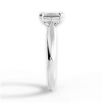 Camila Emerald Cut Lab Grown Diamond Platinum Engagement Ring - View 2
