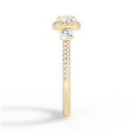 Kara Cushion Cut Lab Grown Diamond 18Kt Yellow Gold Engagement Ring - View 2
