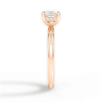 Brenda Asscher Cut Lab Grown Diamond 18Kt Rose Gold Engagement Ring - View 2