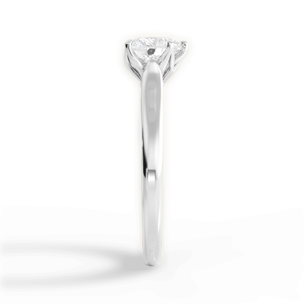 Carrie Heart Cut Lab Grown Diamond 18Kt White Gold Engagement Ring - View 4
