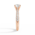 Kira Round Cut Lab Grown Diamond 18Kt Rose Gold Engagement Ring - View 2