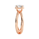 Ada Oval Cut Lab Grown Diamond 18Kt Rose Gold Engagement Ring - View 4