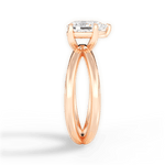Ada Pear Cut Lab Grown Diamond 18Kt Rose Gold Engagement Ring - View 4