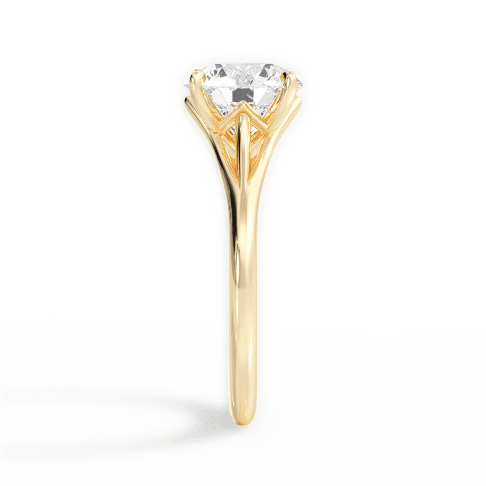 Anita Round Cut Lab Grown Diamond 18Kt Yellow Gold Engagement Ring - View 4