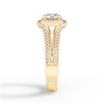 Mackenzie Round Cut Lab Grown Diamond 18Kt Yellow Gold Engagement Ring - View 3
