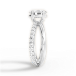 Jennifer Oval Cut Lab Grown Diamond Platinum Engagement Ring - View 4