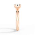 Claudia Round Cut Lab Grown Diamond 18Kt Rose Gold Engagement Ring - View 4