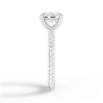 Madeline Oval Cut Lab Grown Diamond 18Kt White Gold Engagement Ring - View 3