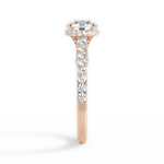 Laura Round Cut Lab Grown Diamond 18Kt Rose Gold Engagement Ring - View 2