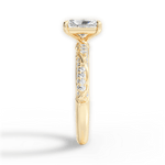 Gloria Radiant Cut Lab Grown Diamond 18Kt Yellow Gold Engagement Ring - View 2