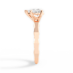 Aaliyah Pear Cut Lab Grown Diamond 18Kt Rose Gold Engagement Ring - View 2