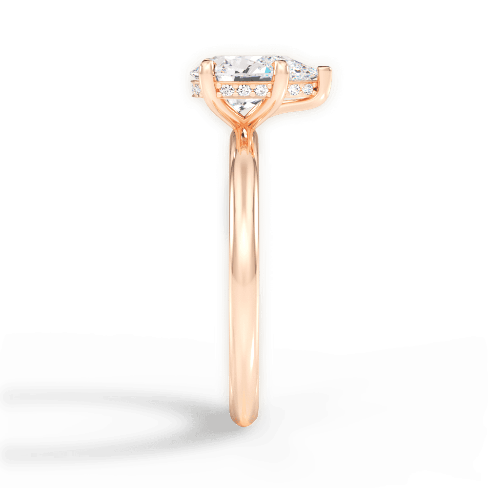 Brenda Pear Cut Lab Grown Diamond 18Kt Rose Gold Engagement Ring - View 2