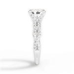 Justine Oval Cut Lab Grown Diamond 14Kt White Gold Engagement Ring - View 4