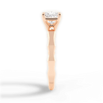 Aaliyah Princess Cut Lab Grown Diamond 18Kt Rose Gold Engagement Ring - View 4