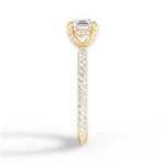 Madeline Asscher Cut Lab Grown Diamond 18Kt Yellow Gold Engagement Ring - View 2