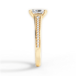 Delia Radiant Cut Lab Grown Diamond 18Kt Yellow Gold Engagement Ring - View 3