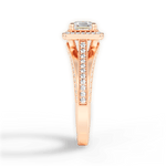 Lillian Asscher Cut Lab Grown Diamond 18Kt Rose Gold Engagement Ring - View 2