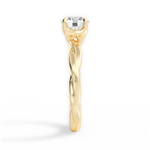 Bianca Round Cut Lab Grown Diamond 18Kt Yellow Gold Engagement Ring - View 3