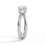 Ada Round Cut Lab Grown Diamond 14Kt White Gold Engagement Ring - View 4