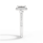 Julia Emerald Cut Lab Grown Diamond 18Kt White Gold Engagement Ring - View 2