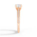 Caroline Cushion Cut Lab Grown Diamond 18Kt Rose Gold Engagement Ring - View 4
