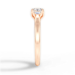 Carrie Asscher Cut Lab Grown Diamond 18Kt Rose Gold Engagement Ring - View 2