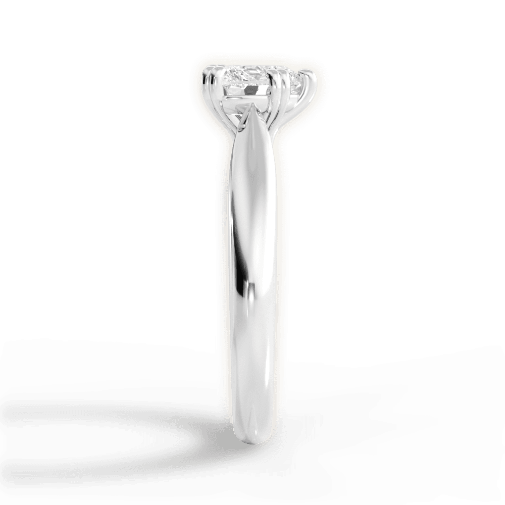 Camila Heart Cut Lab Grown Diamond Platinum Engagement Ring - View 3