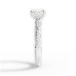 Gloria Princess Cut Lab Grown Diamond 18Kt White Gold Engagement Ring - View 3