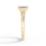 Charlotte Emerald Cut Lab Grown Diamond 18Kt Yellow Gold Engagement Ring - View 3