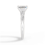 Charlotte Emerald Cut Lab Grown Diamond 18Kt White Gold Engagement Ring - View 4
