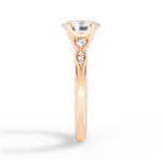 Cassie Oval Cut Lab Grown Diamond 18Kt Rose Gold Engagement Ring - View 2
